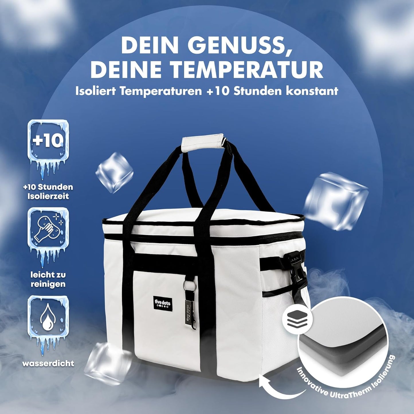 Kühltasche, Grau - 17l