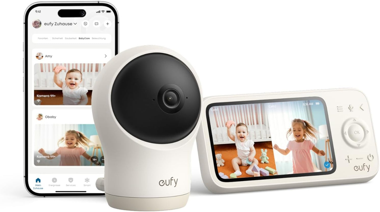C10 Babyphone mit 2K Kamera & 12 Std. Akku, 2K Babyphone C10