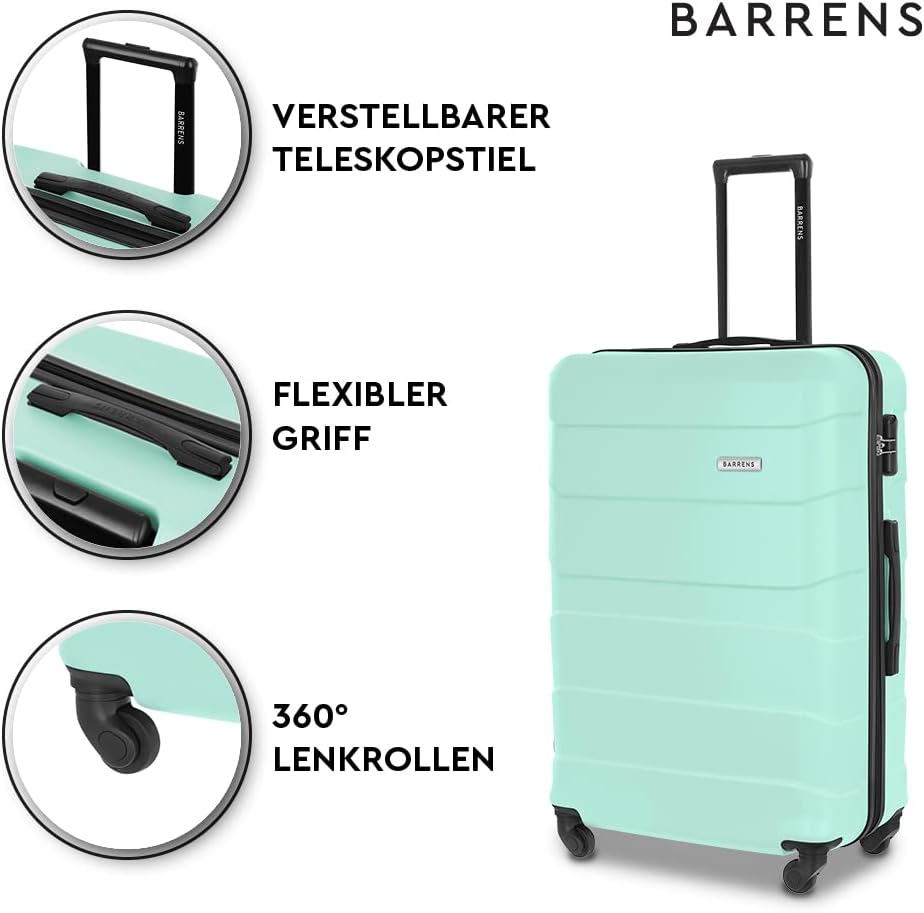 Hartschalenkoffer mit Zahlenschloss, gross - XL / Minze