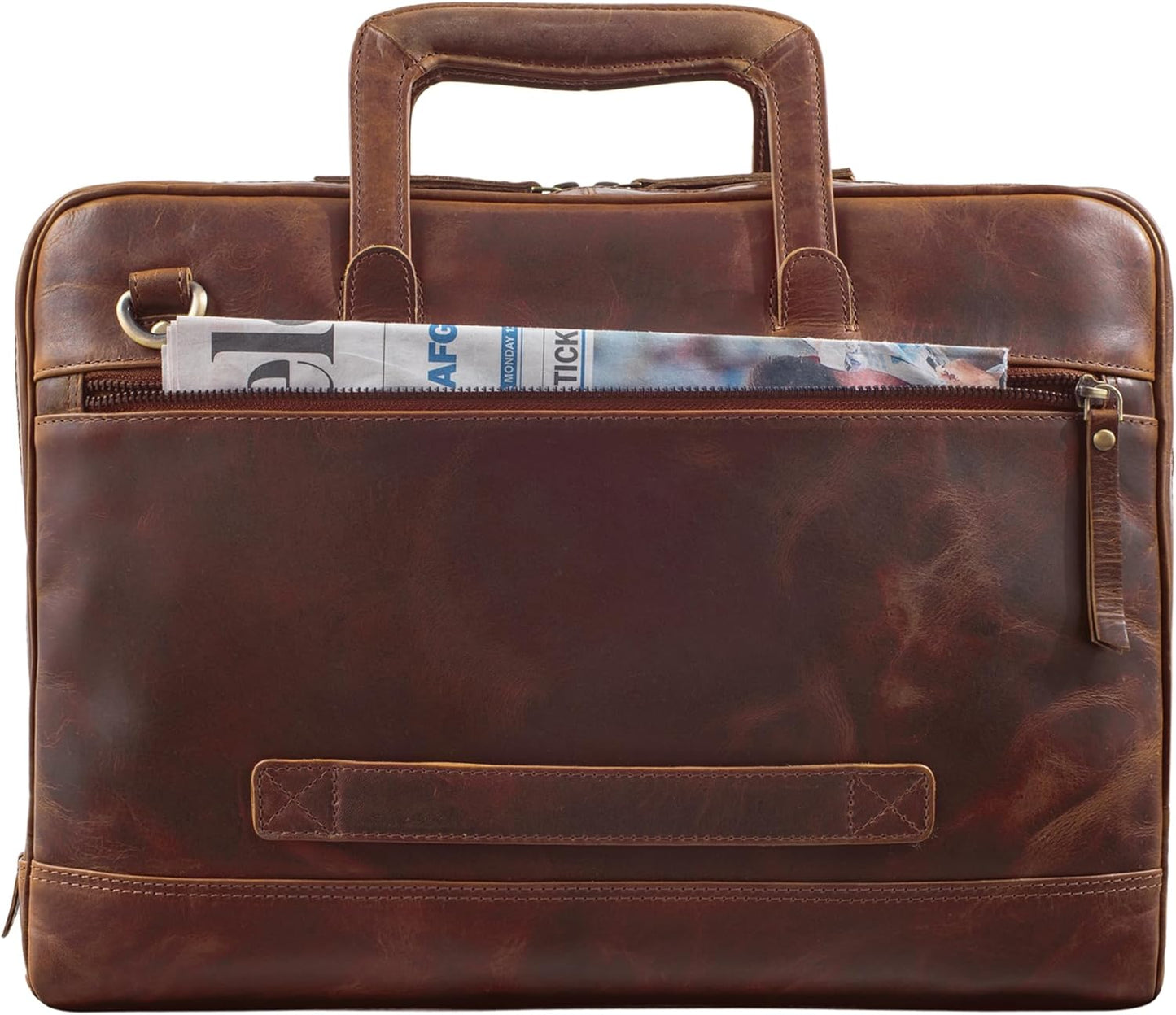 Vintage Laptoptasche Pierce, Porto - Cognac