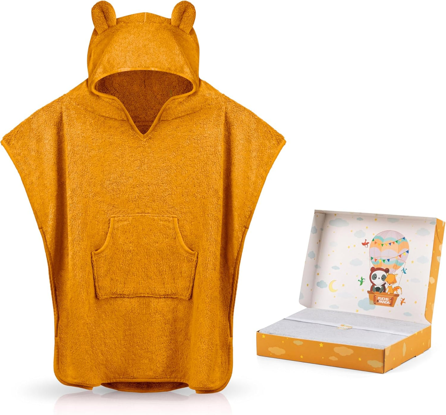 Badeponcho aus Bambus, Lehm-braun