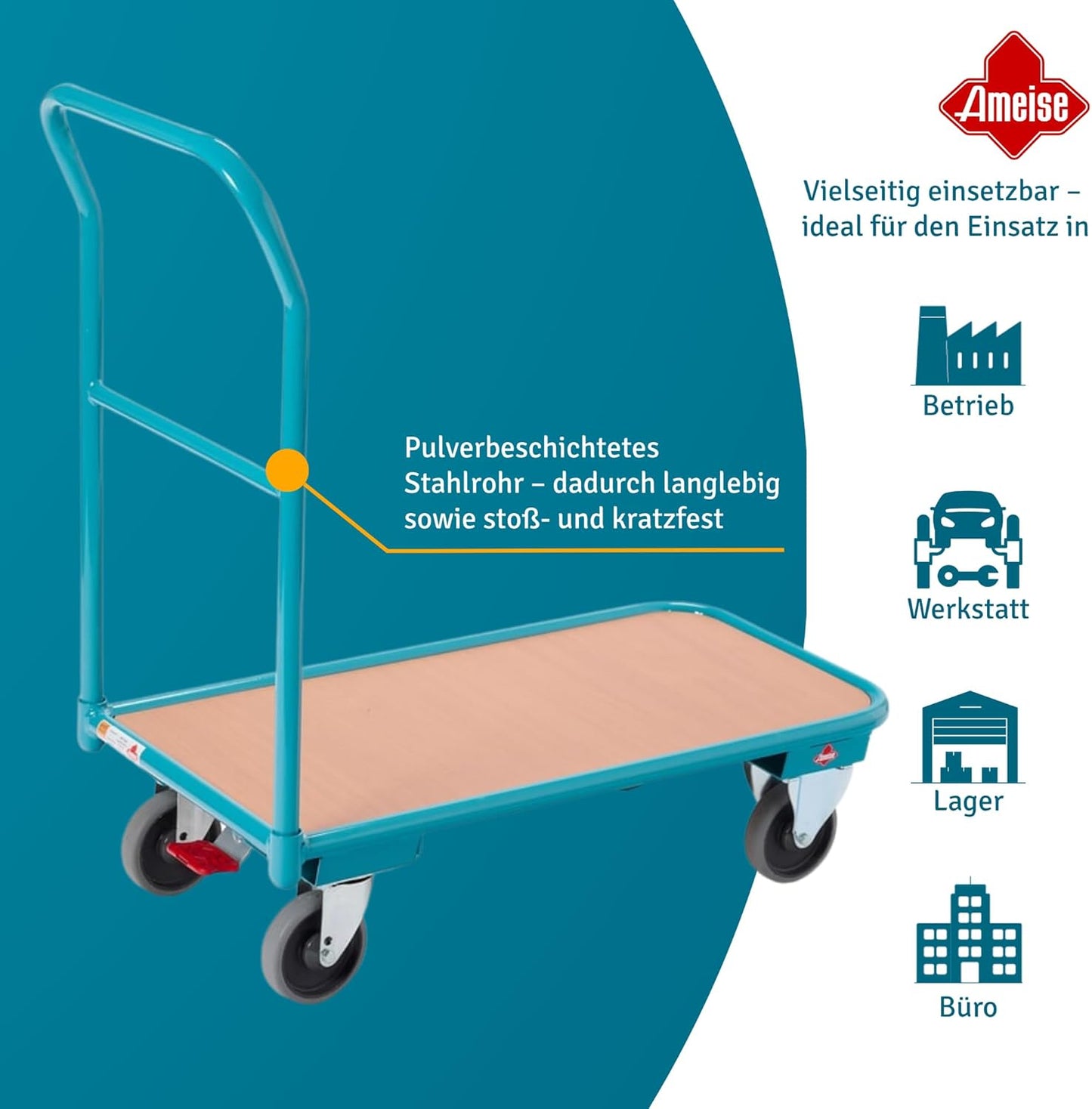 Magazinwagen mit Zentralbremse