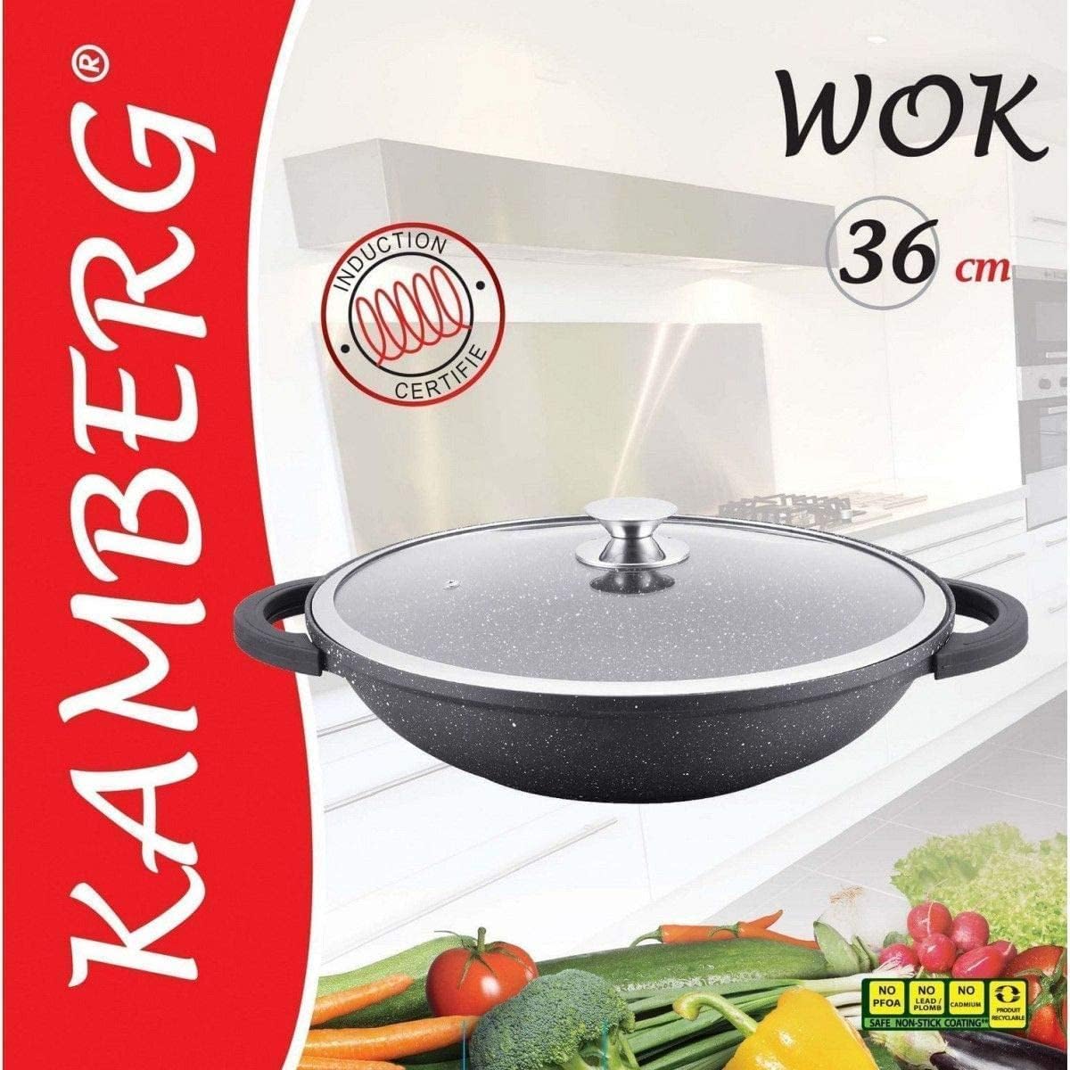0008047 Wok, 36 x 36 x 9,5 cm