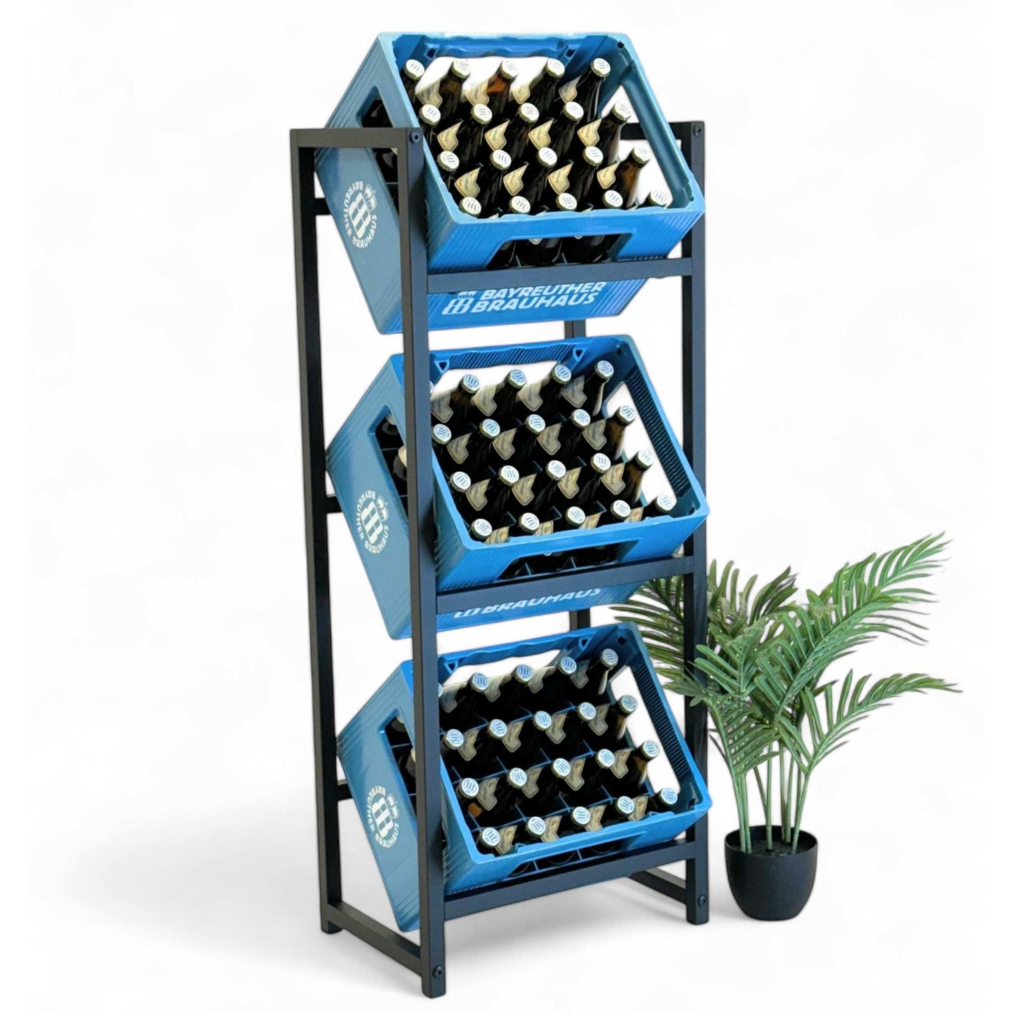 Getränkekistenregal für 3 Kisten, 3 Kisten Breite 47 cm / Hoch k.A.