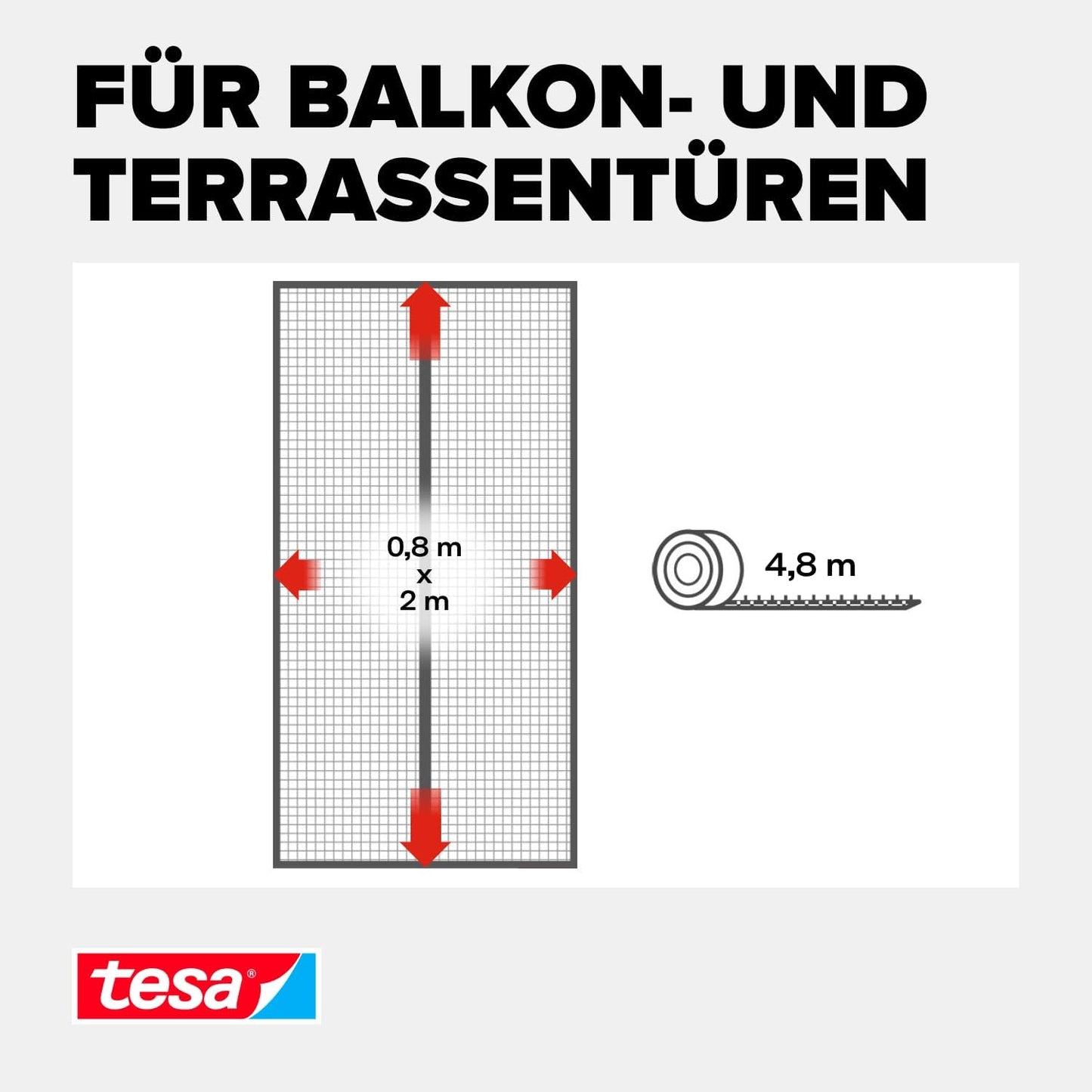 Magnetischer Insektenschutzvorhang für Türen, 2,0 m x 0,8 m
