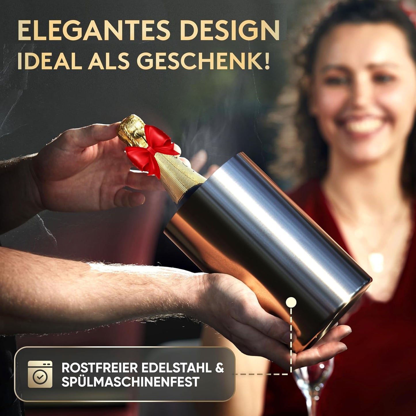 Weinkühler Edelstahl, Klein Weinflaschenkühler
