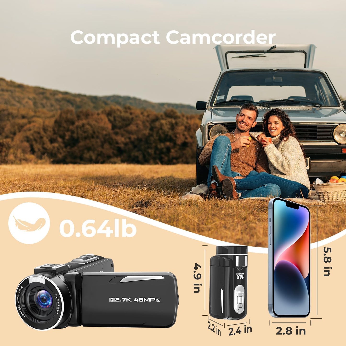 Camcorder für Vlogging, black
