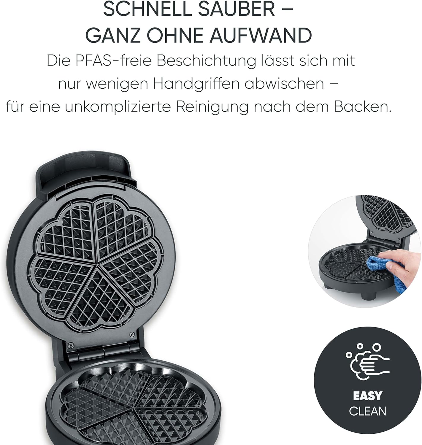 Waffeleisen WA 2117, NEU: Design Waffeleisen