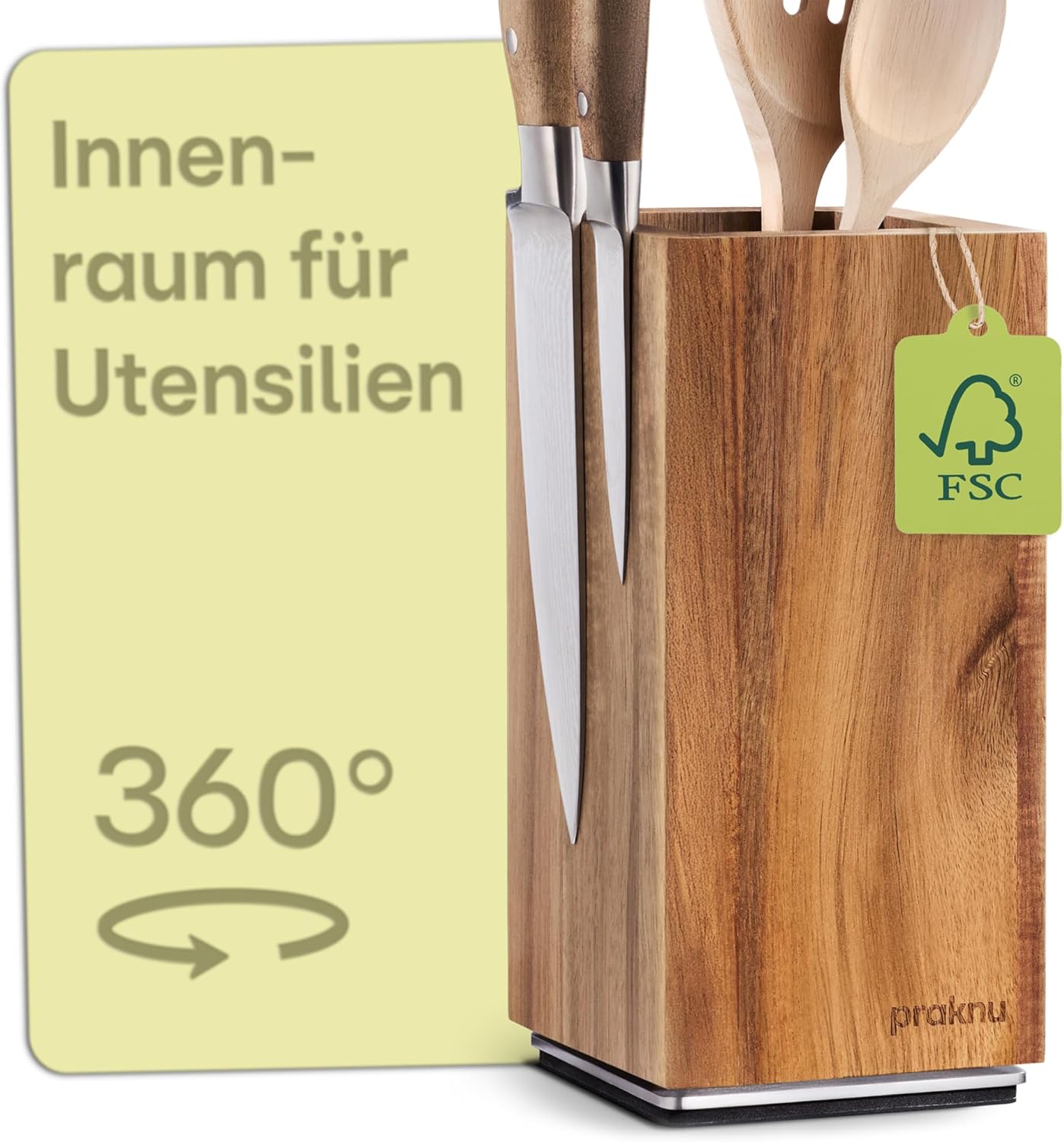 Magnetischer Messerblock aus Akazienholz