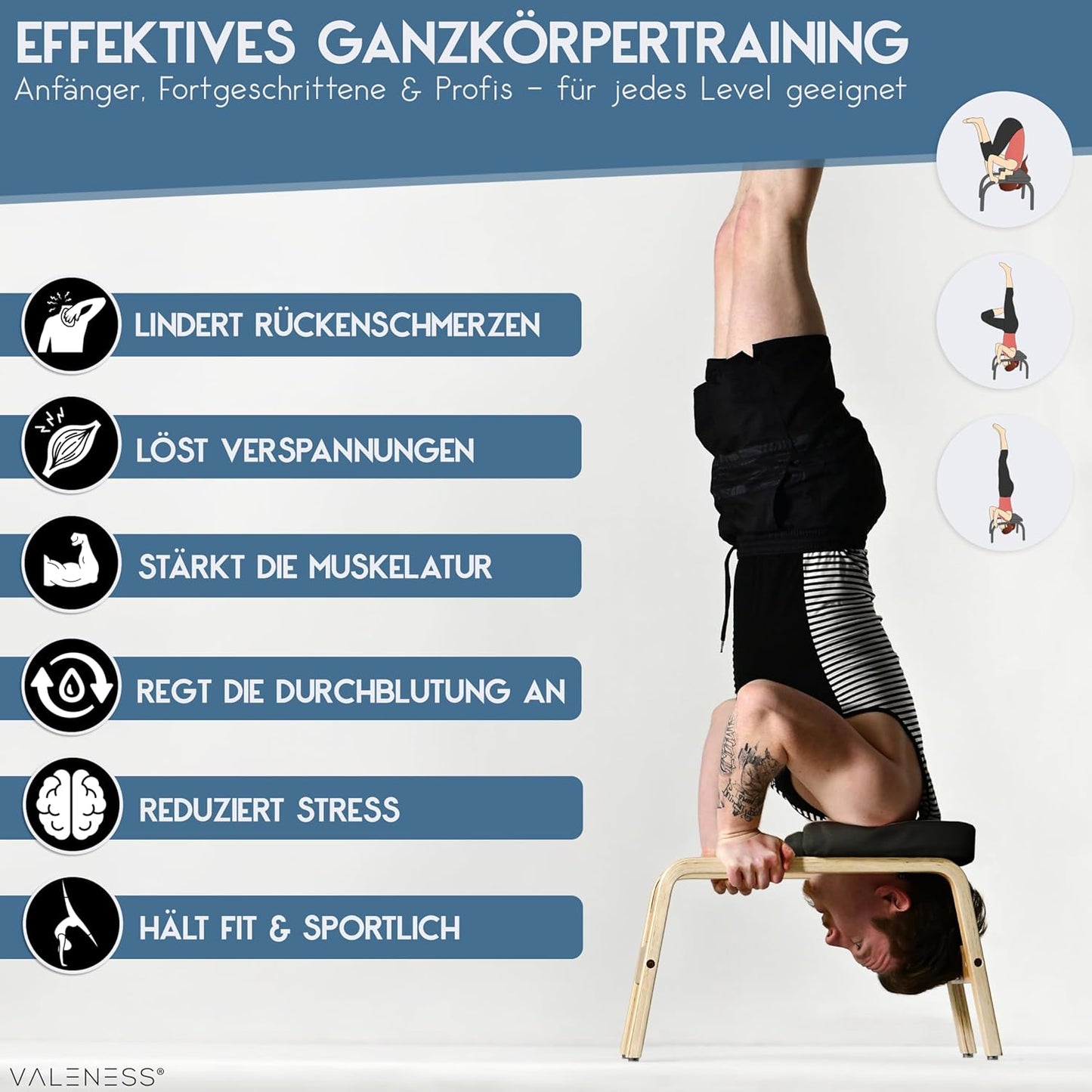 Yoga Kopfstandhocker, Schwarz