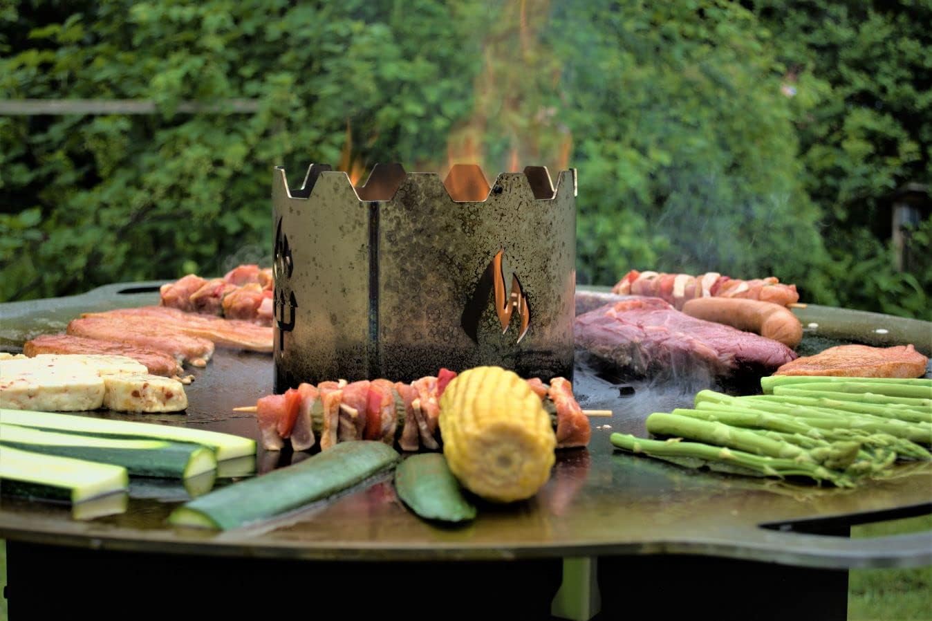 Grillaufsatz für Grillplatte (⌀20 cm), Wokaufsatz ⌀20 cm