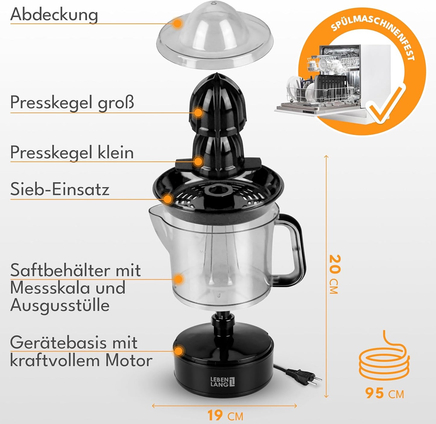 Zitronenpresse, Schwarz