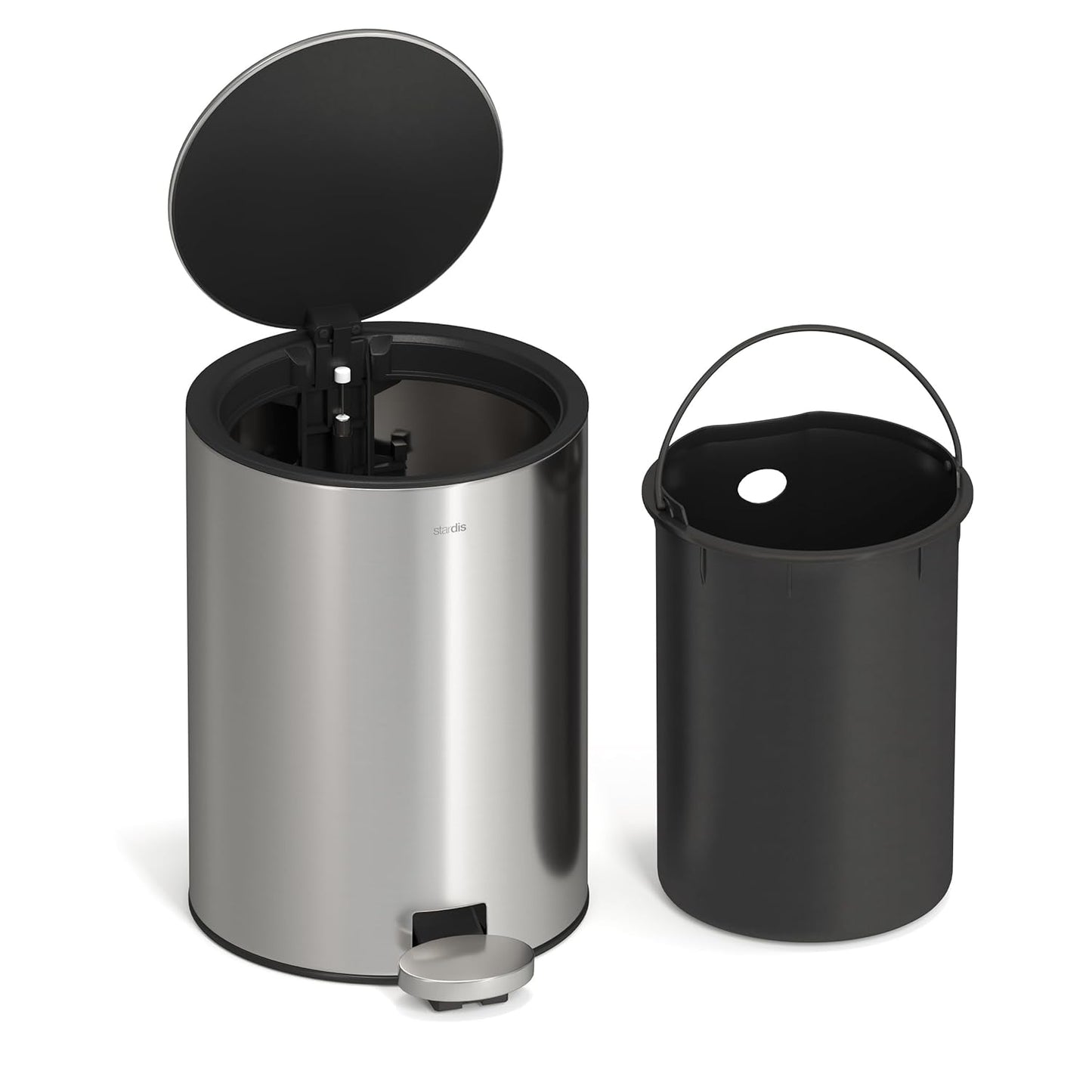 Kosmetikeimer mit Softclose, stainless steel satin