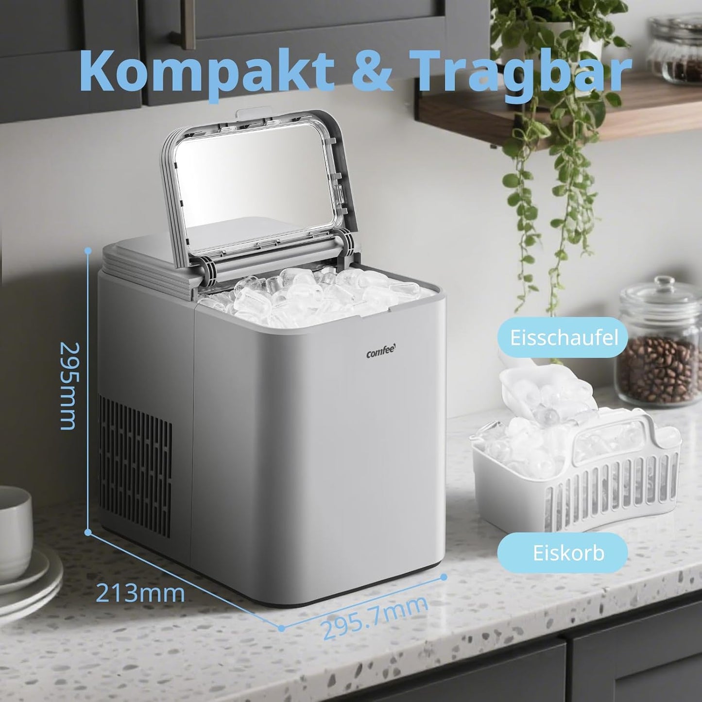 Eiswürfelmaschine RCI12GY1EU(E), Grau
