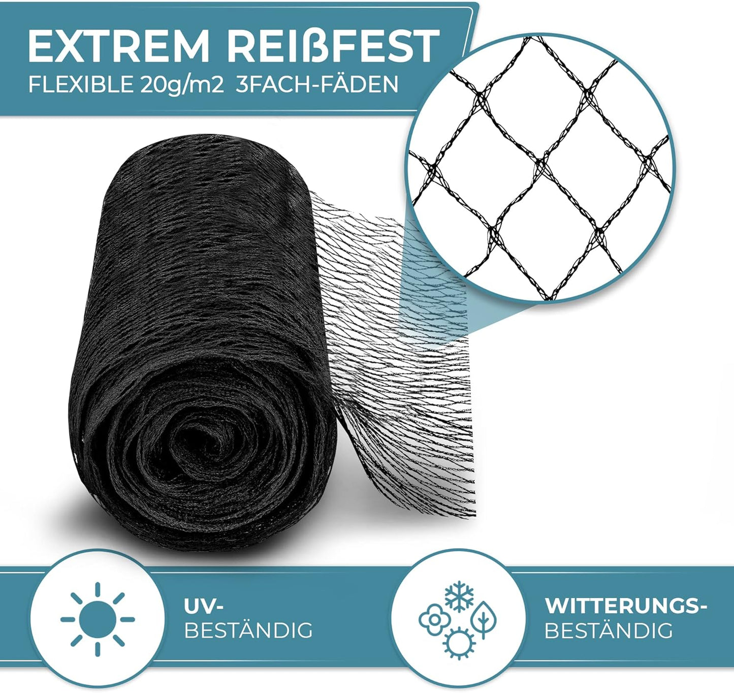 Teichnetz feinmaschig, 2 x 10m