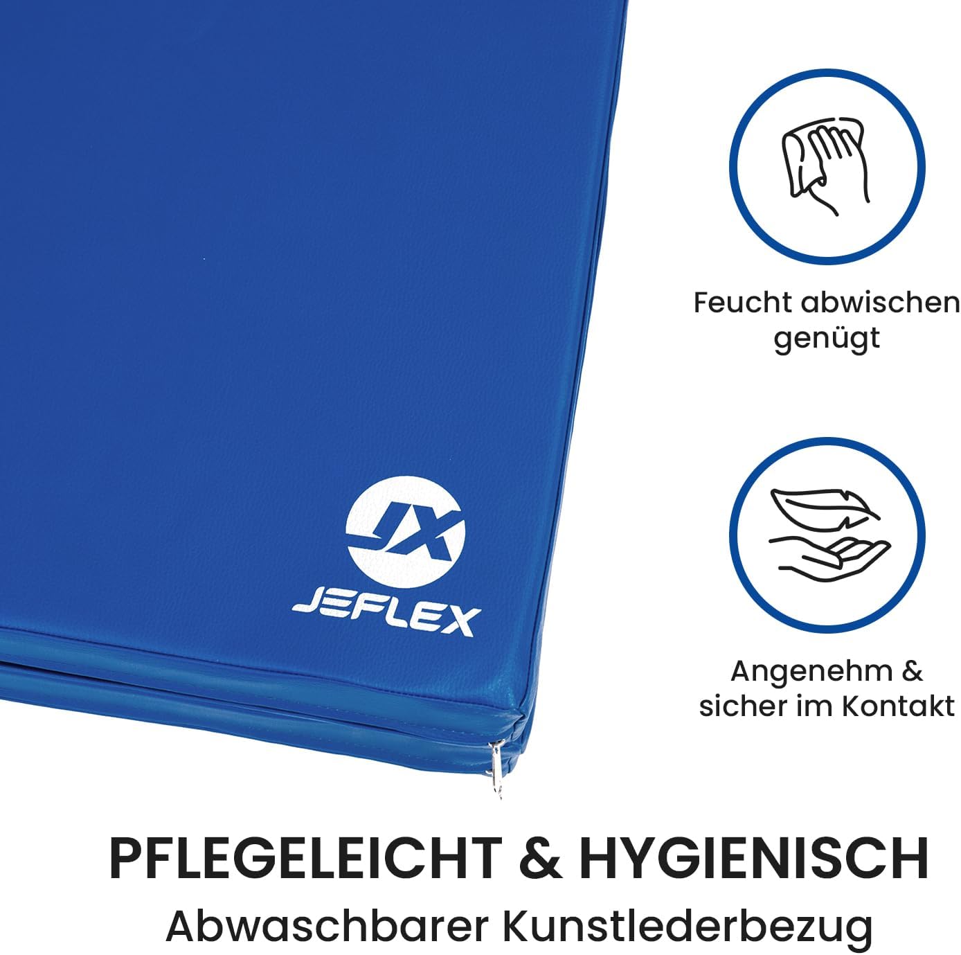 Klappbare Weichboden- und Turnmatte, blau