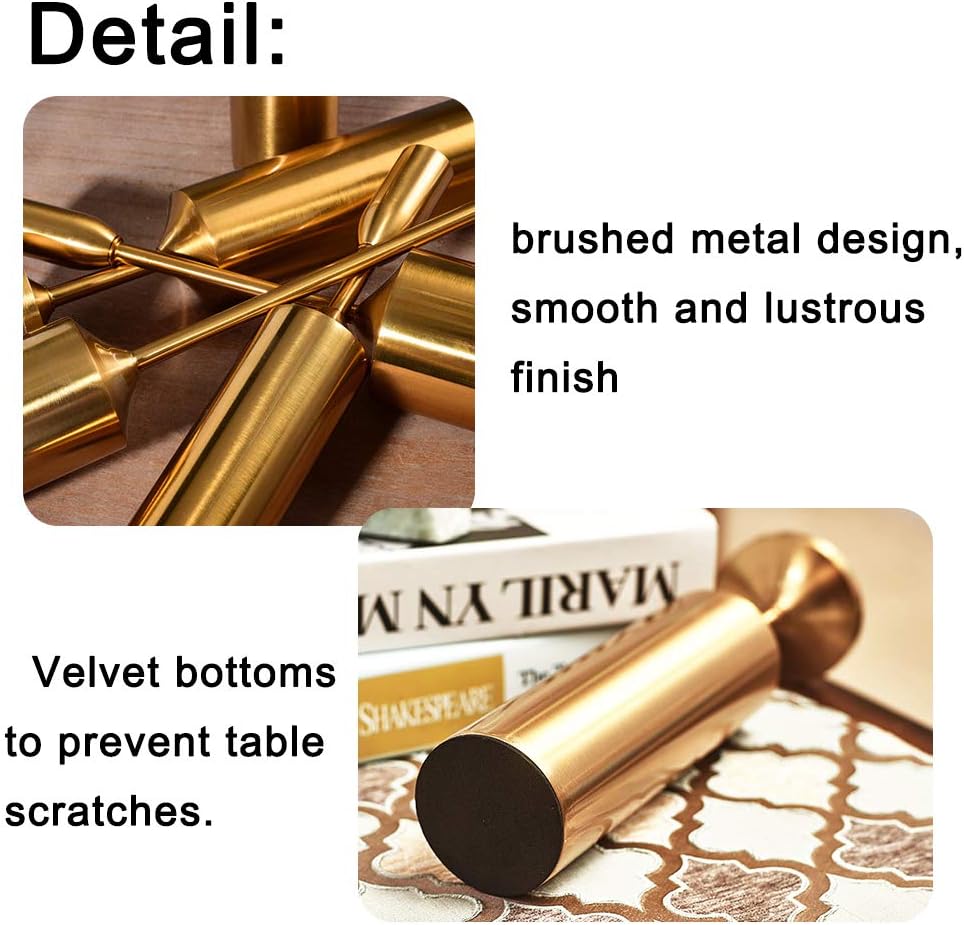 Kerzenhalter-Set, Gold 6er Set