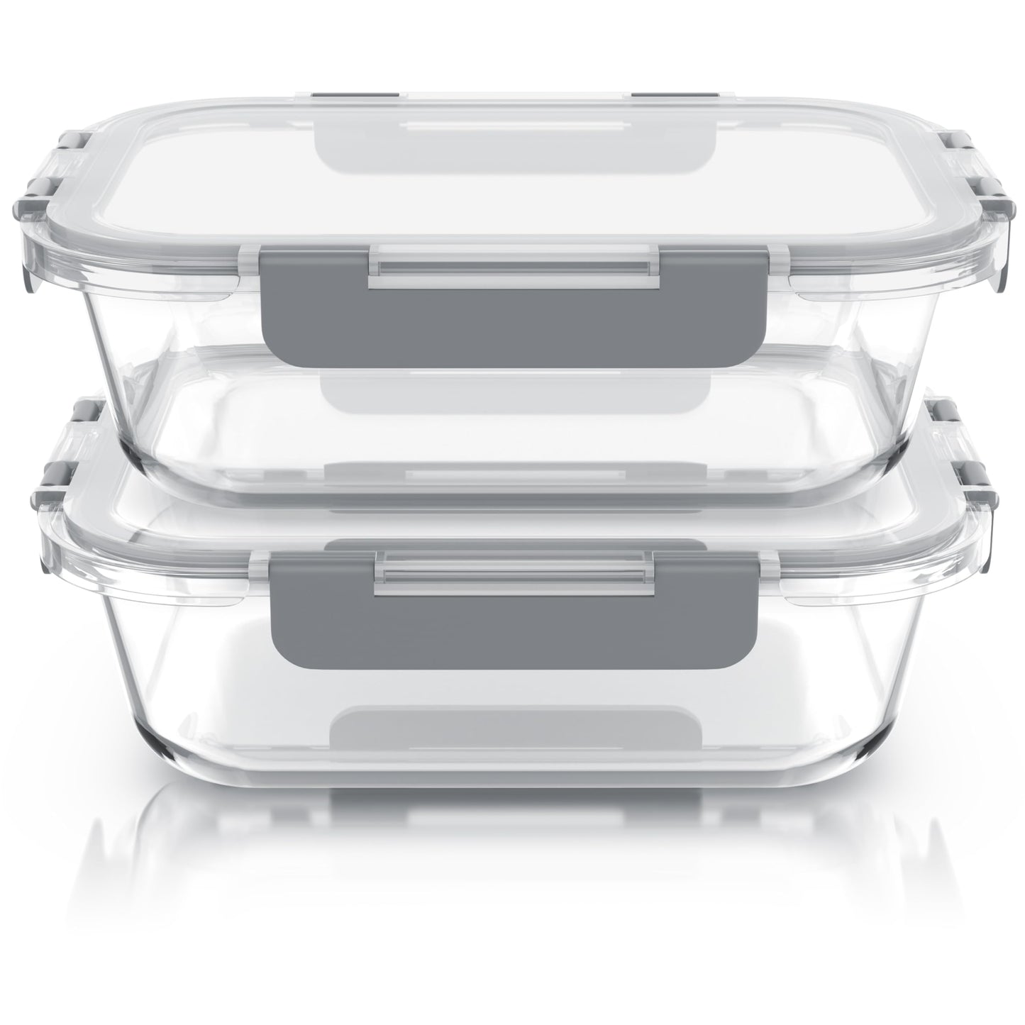 Glas Frischhaltedosen luftdicht 2er-Set (1500 ml), B: 2x 1500ml