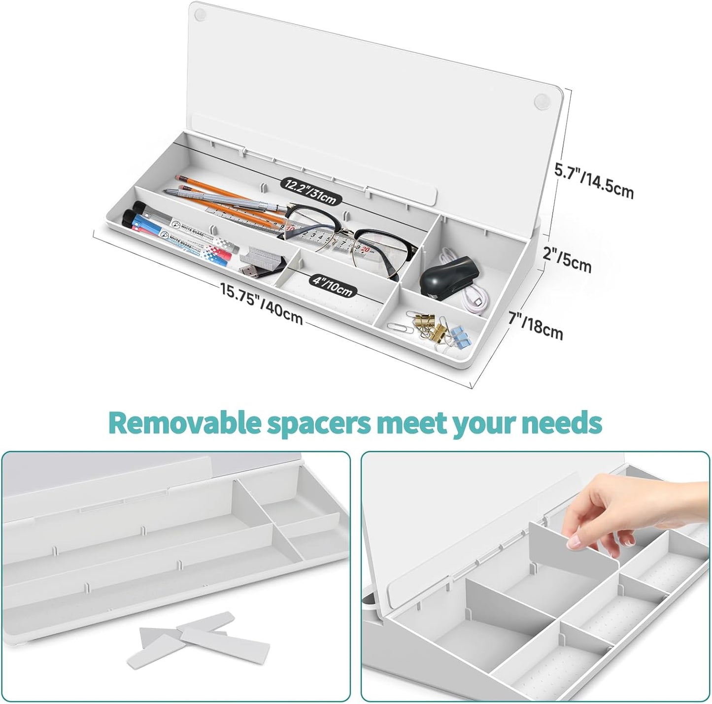 Schreibtisch Organizer mit Whiteboard und Schublade, Whiteboard