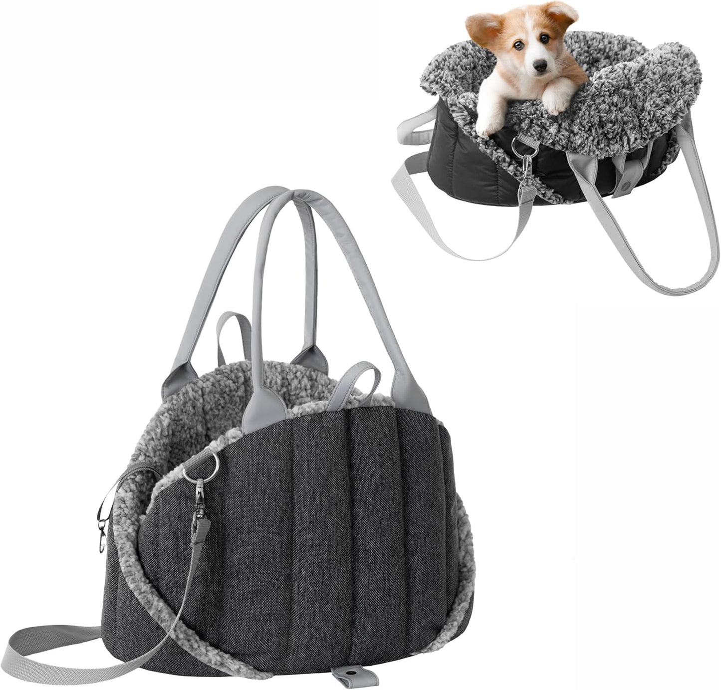 Verstellbare Haustiertragetasche, Für kleine Hunde und Katzen / Schwarz Inari