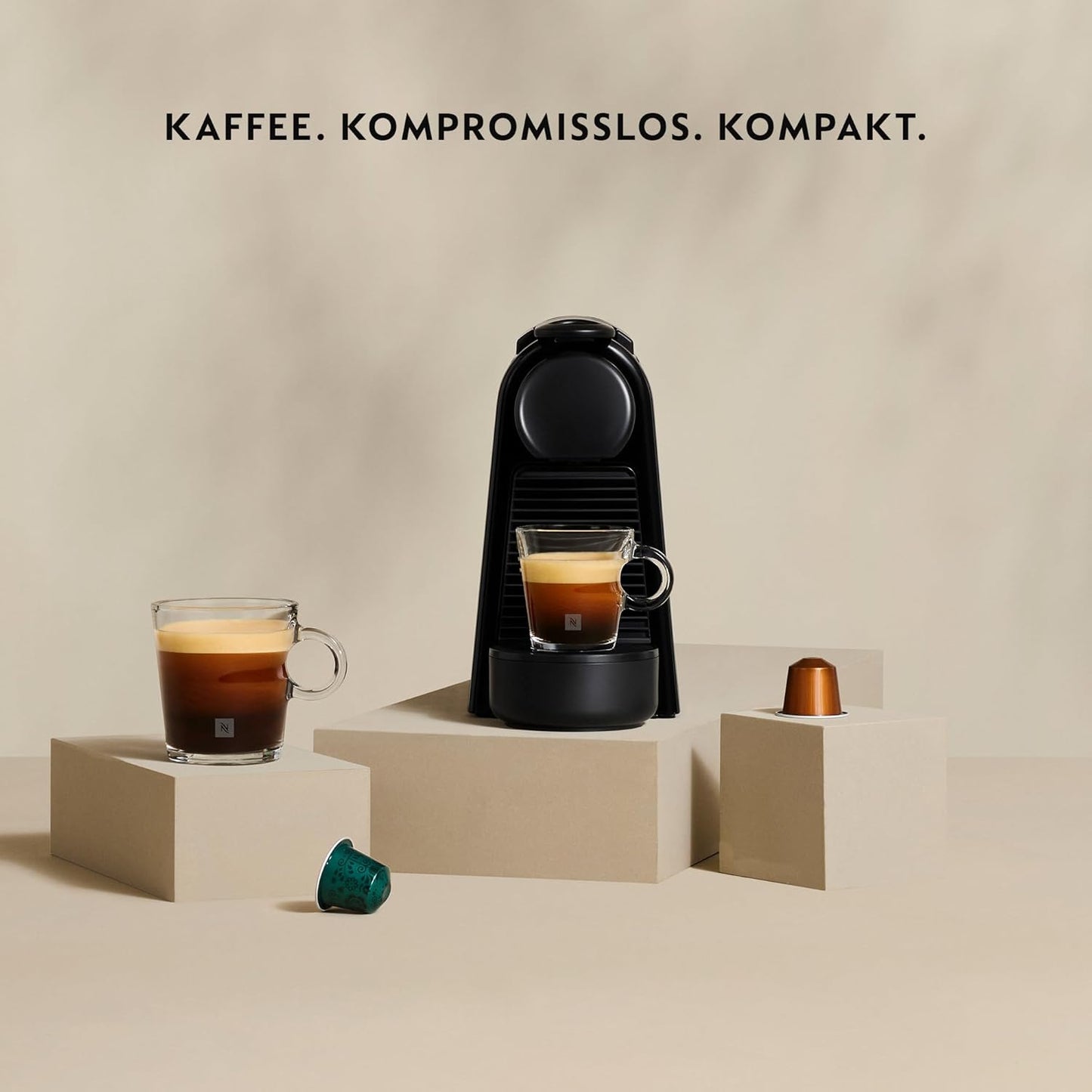 Nespresso Essenza Mini EN85.BKMT, Mattschwarz