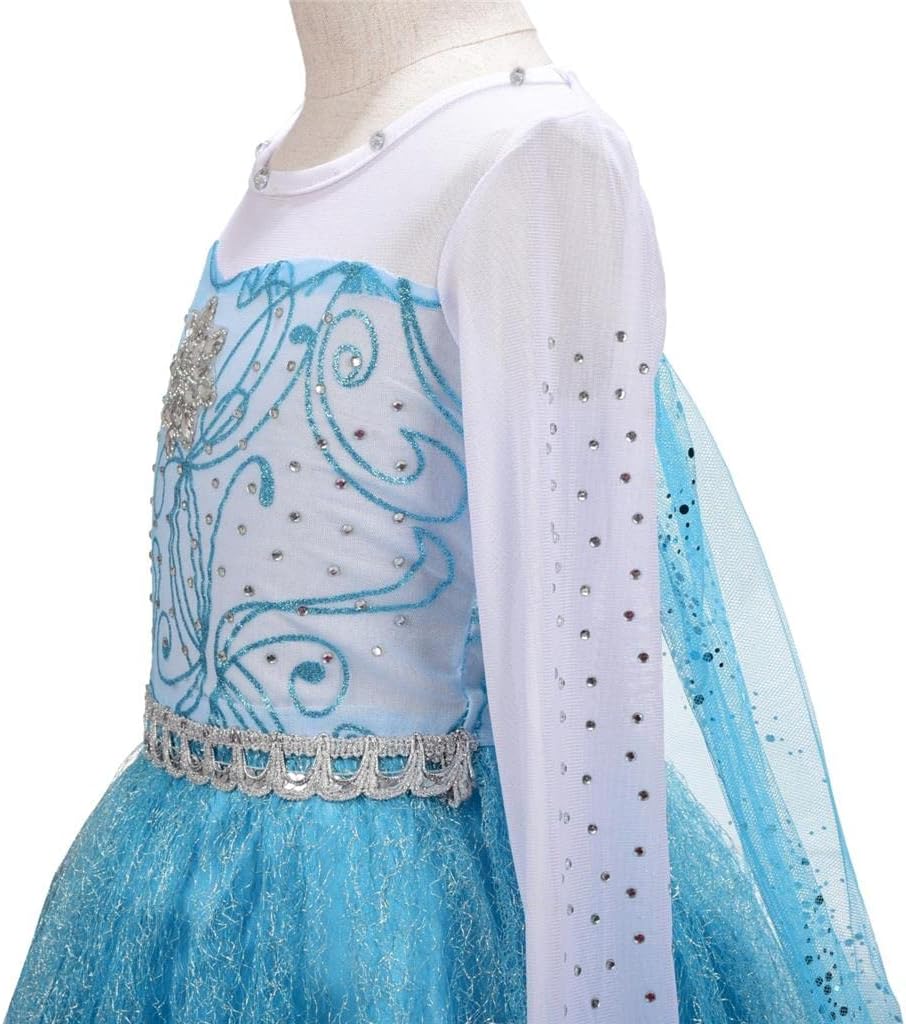 Prinzessinnen-Kleid mit Schleppe und Zubehör, Stil F (Fester Zug) - mit Zubehör 2 Jahre