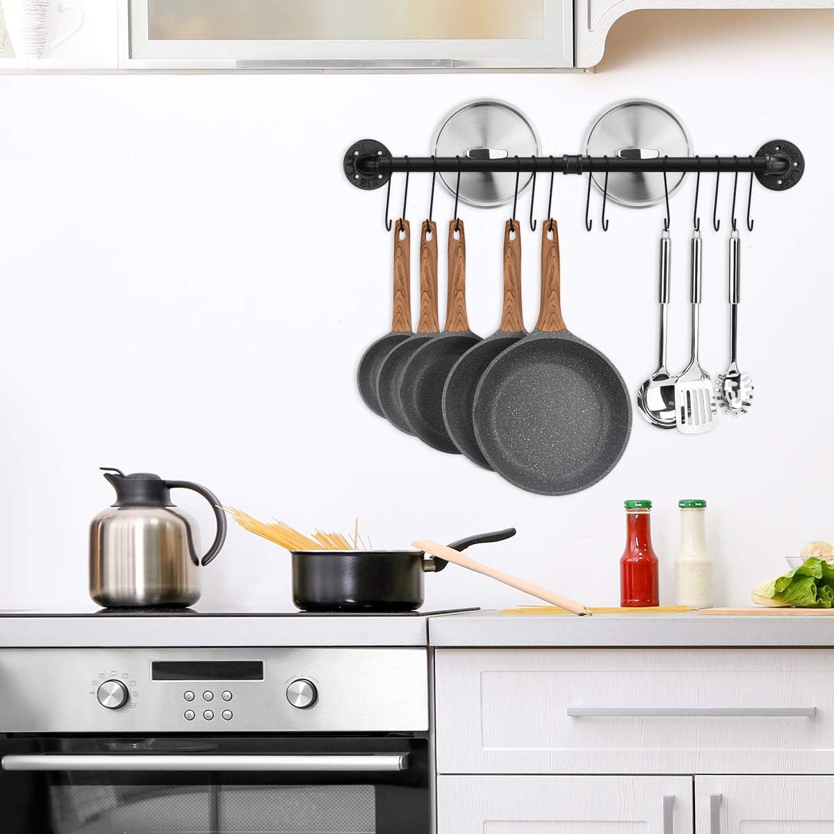 Hakenleiste mit 14 Haken, 80 cm/14 Hacken