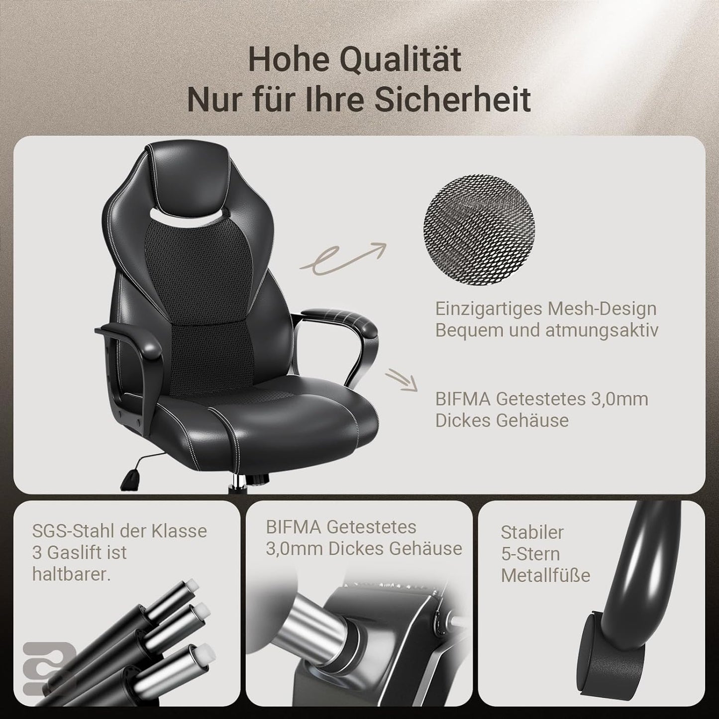 Drehstuhl, Schwarz