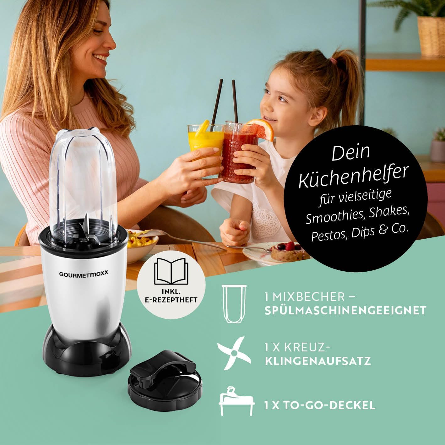 Mr. Magic Mixer, Silber-schwarz | 400 W Power + | M-set
