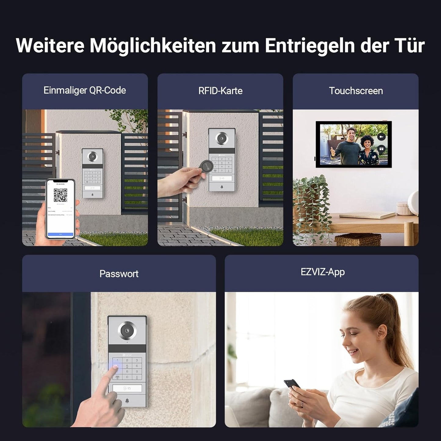 TP9 Pro 4K Türsprechanlage mit Touchscreen-Monitor, Türsprechanlage Tp9 Pro