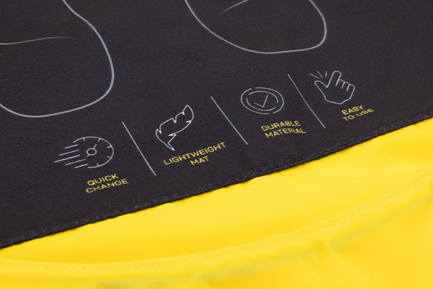 Quickchanging Mat Compact Hygienematte für Wassersport & Umkleideräume, Mat Compact Ø 55cm Gelb