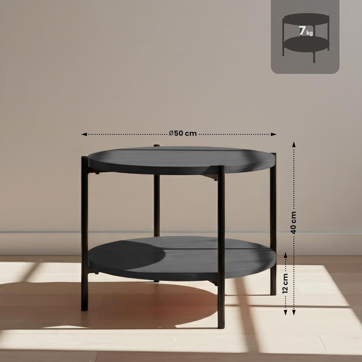 Edduma, Ø 50 cm Grau
