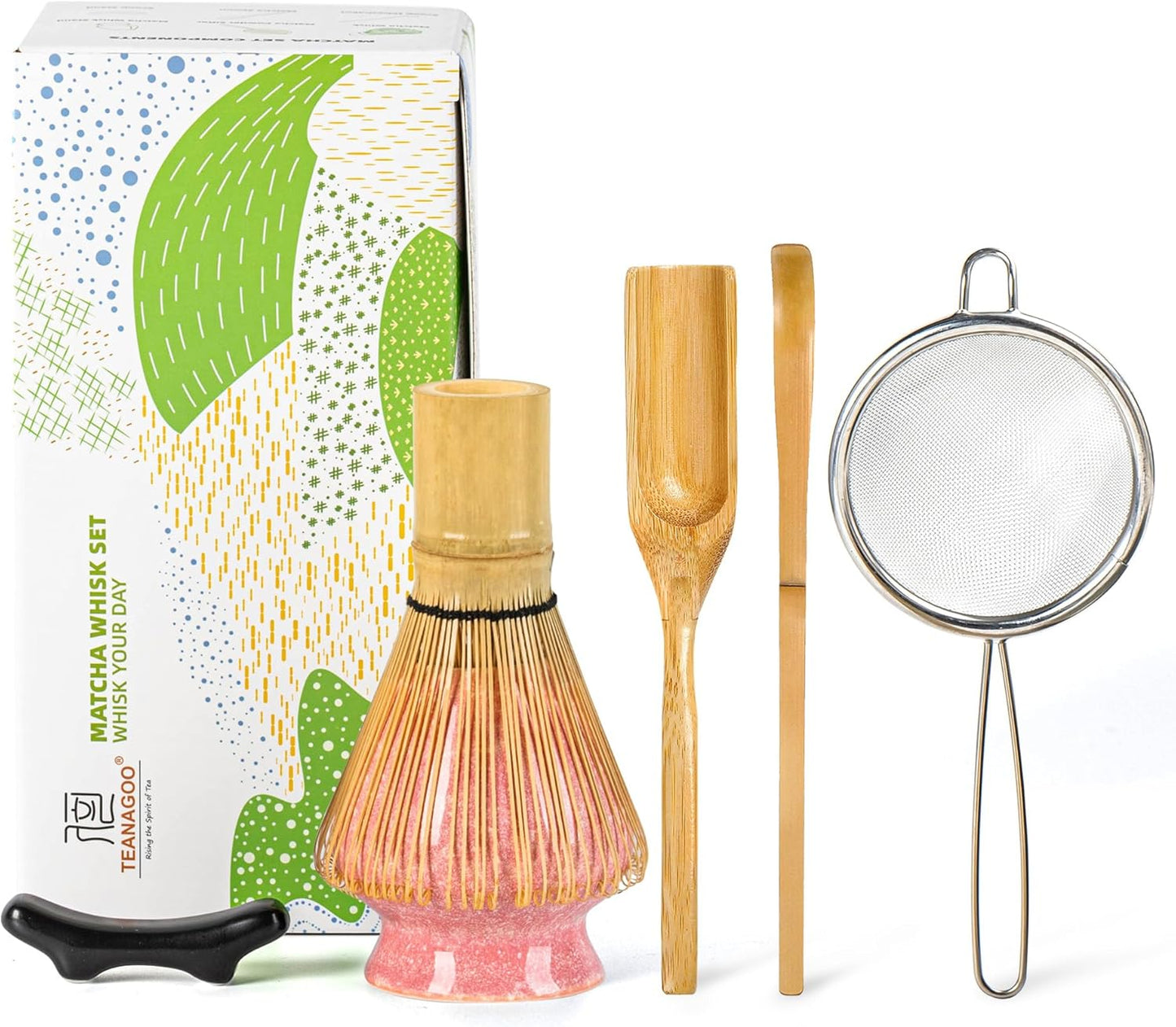 Matcha-Schneebesen-Set, Pink