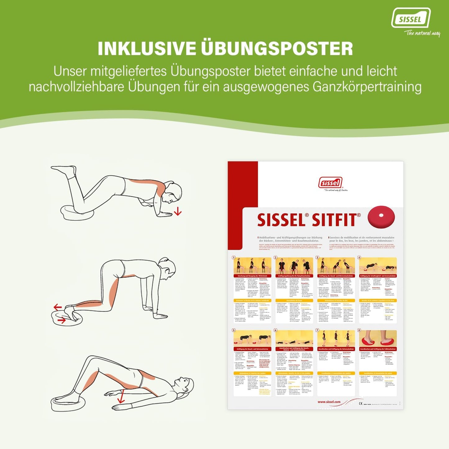 Balancekissen für aktives Sitzen, 36 cm Schwarz
