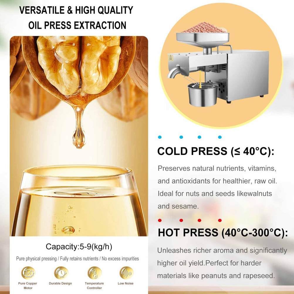 Elektrische Bio-Ölpresse für Zuhause und Kleinbetriebe