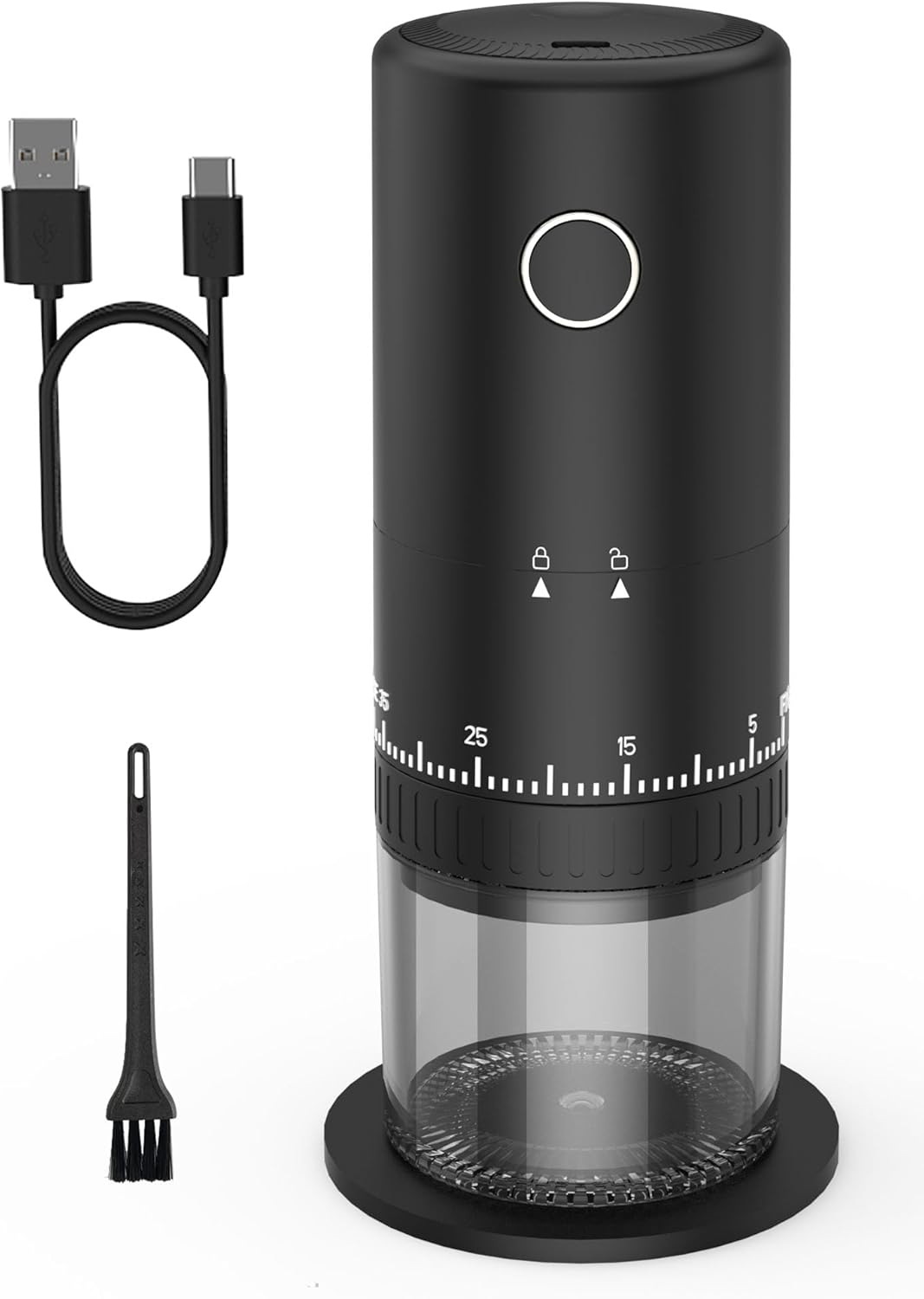 Aufladbare Kaffeemühle mit Keramikmahlwerk, Neues Modell