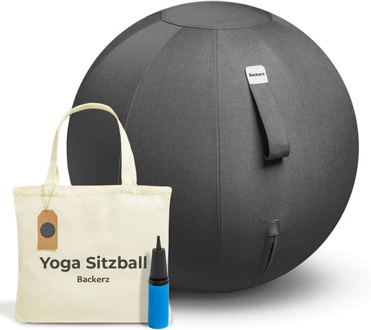 Ergonomischer Sitzball für Büro (55 cm), 55 cm Schwarz