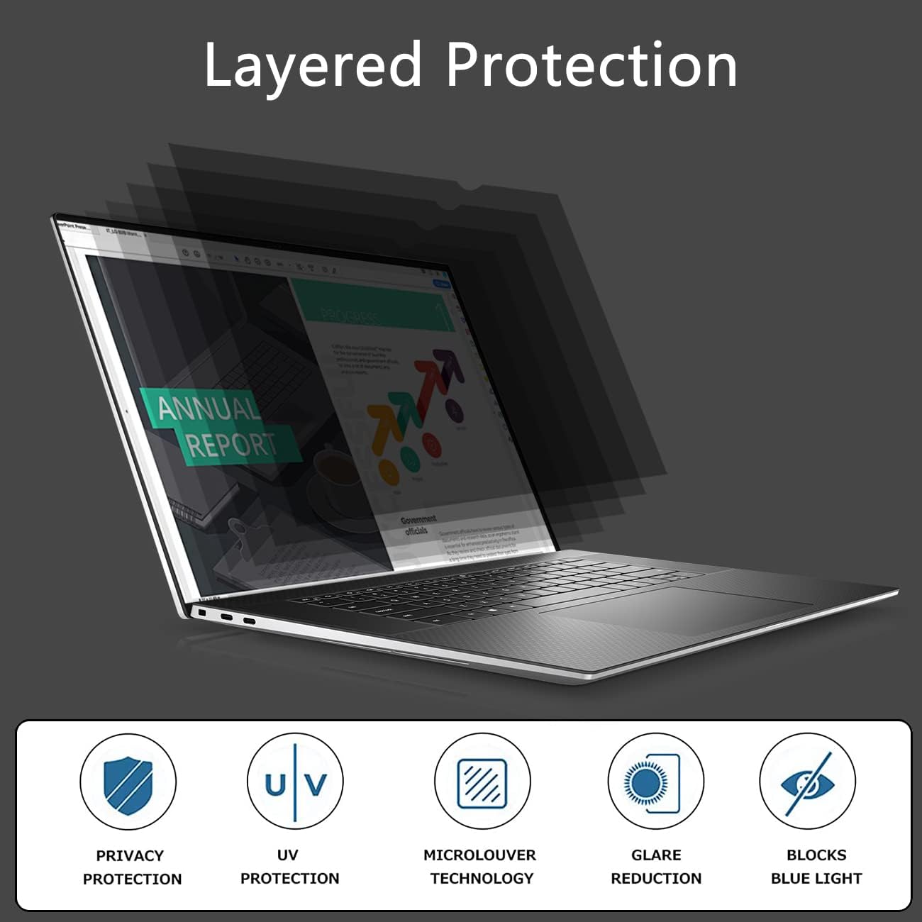 Laptop-Privacy-Filter für 12.5 Zoll, 12.5" 16:9