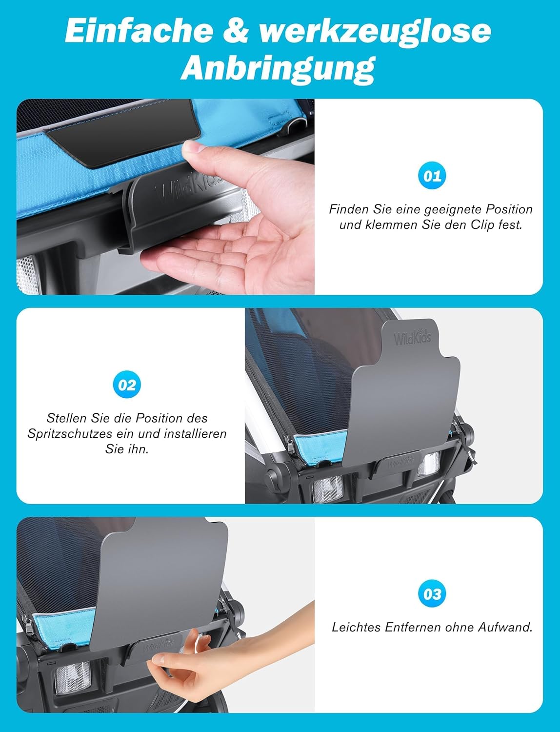 Verstellbarer Spritzschutz für Thule Chariot Anhänger