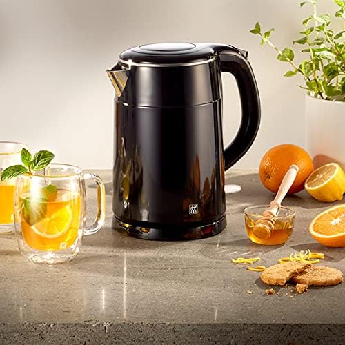Wasserkocher mit herausnehmbarem Kalkfilter, Schwarz