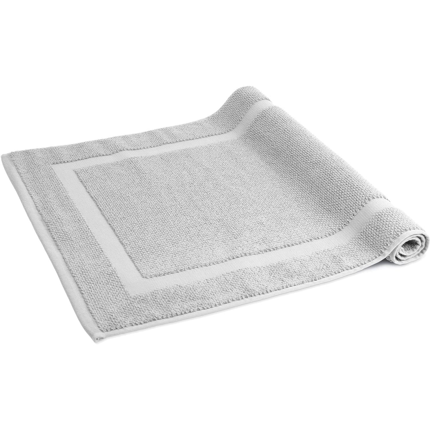 Waschbarer Badvorleger, 50 x 80 cm (Rechteckig) Silbergrau