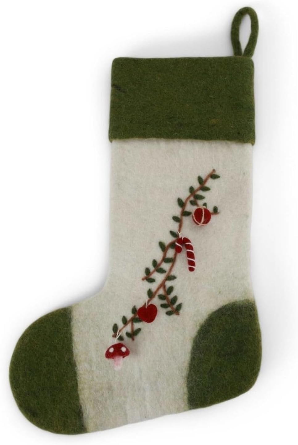 Nikolausstiefel mit festlicher Girlande, Mit Girlande
