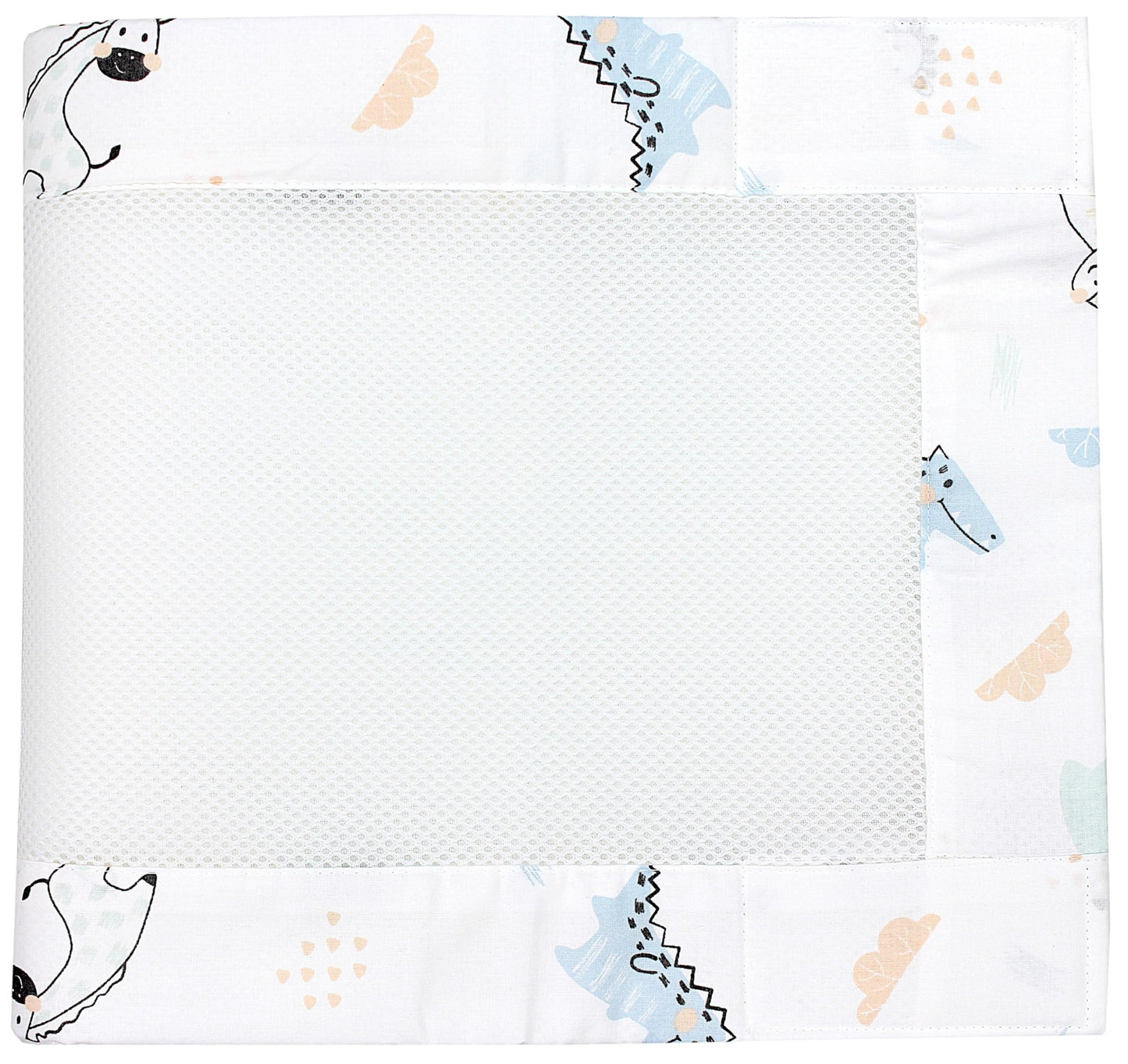 Bettumrandung 3D Mesh Schutz, ca. 128 x 30 cm (für Babybett 140x70) Blaue Tiere