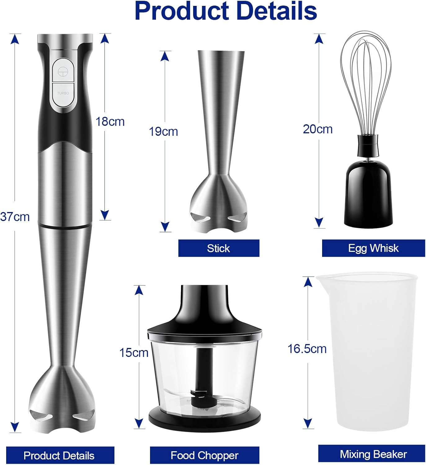 6-in-1 Stabmixer mit Spritzschutz