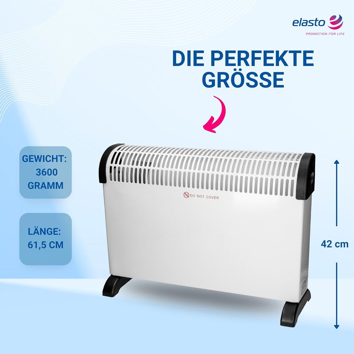 Kompakter Heizlüfter mit Turbogebläse, Gross