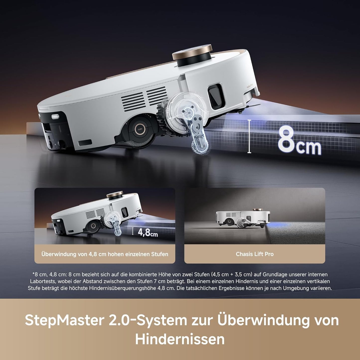 Z60 Ultra Roller Komplett-Saugroboter mit Wischfunktion, Z60 Ultra White