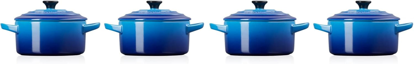 4er-Set Mini Cocottes, Blau