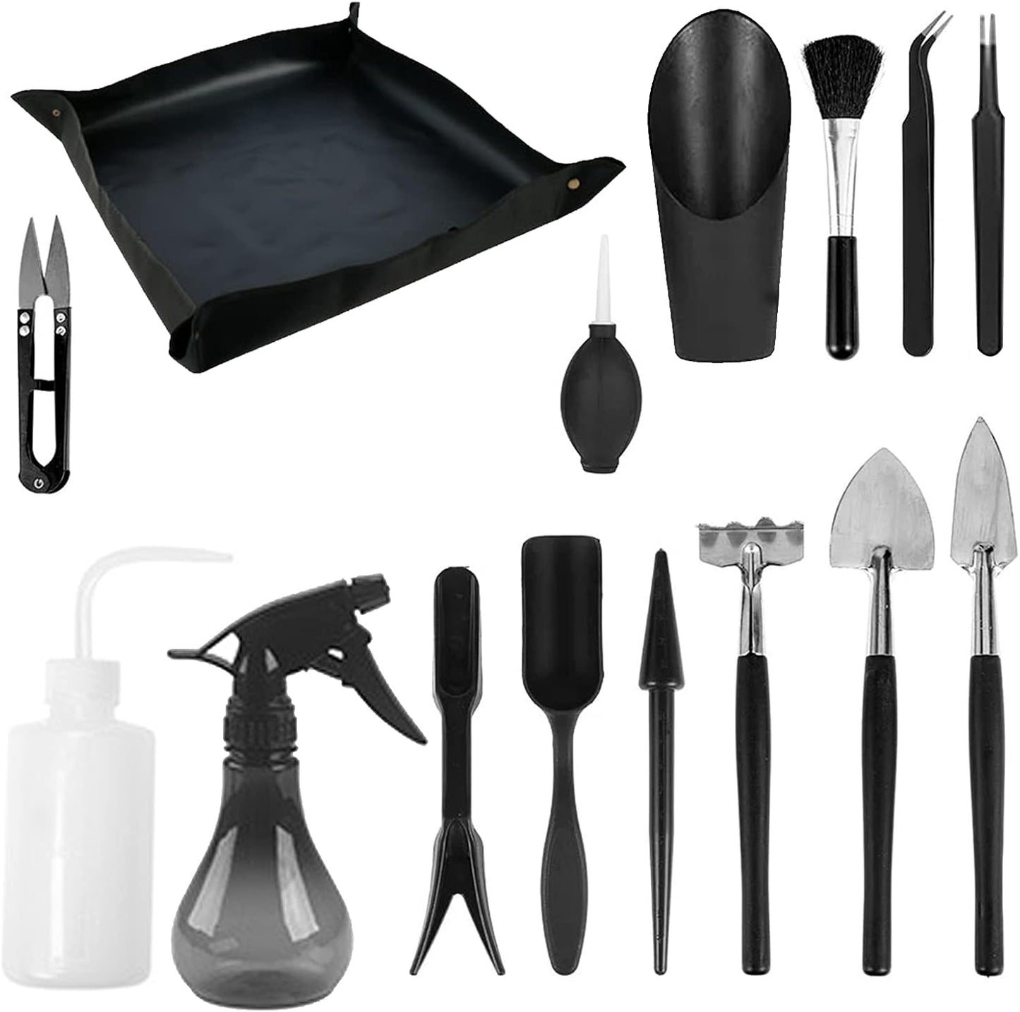 14-teiliges Sukkulenten-Werkzeugset, 14 Pcs Schwarz