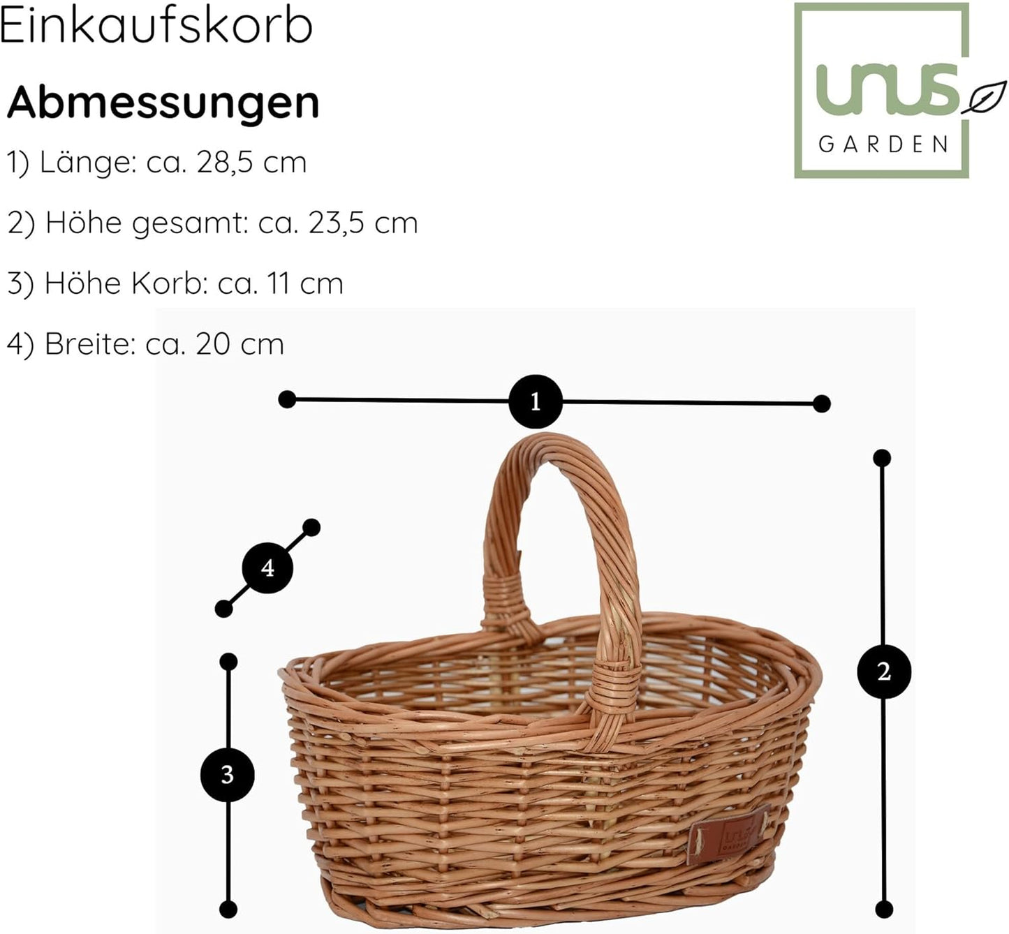 Kinder-Einkaufskorb für Kaufladen, Braun klein