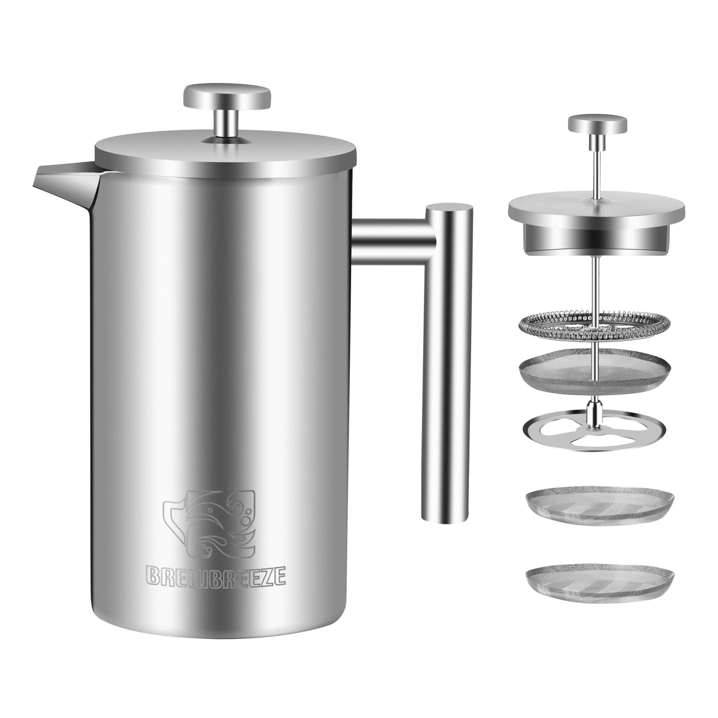 French Press, Mattsilber 1 Liter